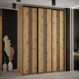Cannes VI Sliding Door Wardrobe 170cm - White 170cm - thumbnail 2