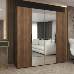 Marbella II Hinged Door Wardrobe 200cm - Oak Walnut 200cm