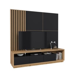 "Celine 09 Entertainment Unit For TVs Up To 75"" - Black 200cm" - thumbnail 3