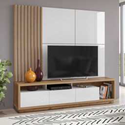 "Celine 09 Entertainment Unit For TVs Up To 75"" - Black 200cm" - thumbnail 4