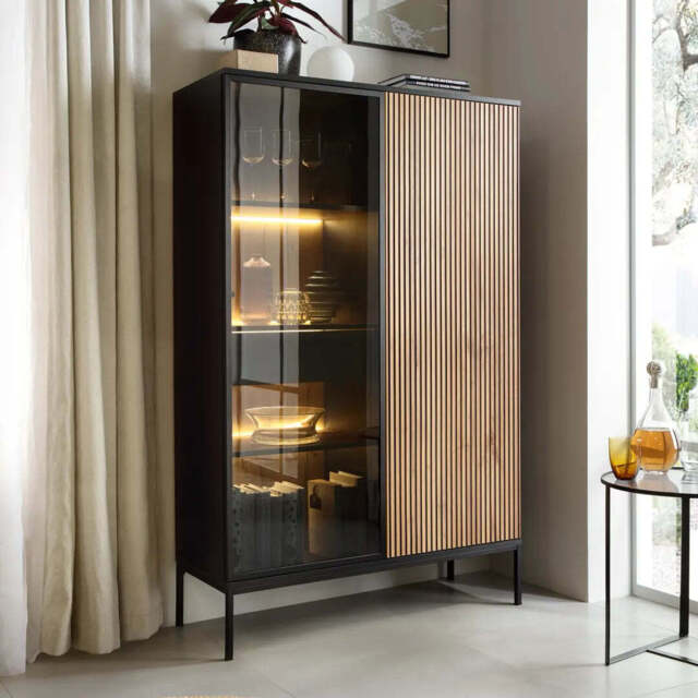 Sento Display Cabinet 104cm - Black 104cm - image 1