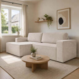 Corner Sofa Bed Como - Grey 245cm Left - thumbnail 2