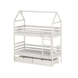 Wooden Bunk Bed Alex With Storage - Cotton Foam Mattresses