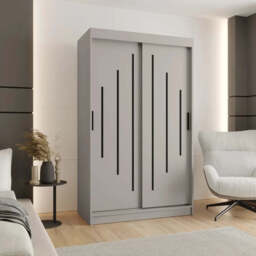 Rubino Y Sliding Door Wardrobe 120cm - Cashmere 120cm - thumbnail 1