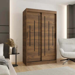 Rubino Y Sliding Door Wardrobe 120cm - Cashmere 120cm - thumbnail 2
