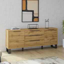 Halle 25 Sideboard Cabinet 200cm - Oak Wotan 200cm - thumbnail 1