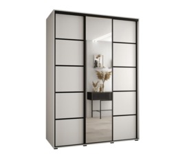 Cannes V Sliding Door Wardrobe 180cm - Black 180cm - thumbnail 3