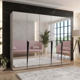 Piano III Hinged Door Wardrobe 250cm - Oak Walnut 250cm - thumbnail 2