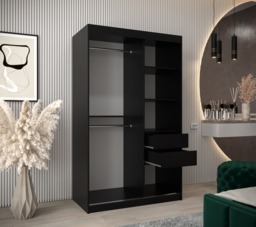 Tokyo II Sliding Door Wardrobe 120cm - White 120cm - thumbnail 5