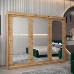 Uppsala T3 Sliding Door Wardrobe 250cm - White 250cm - thumbnail 2
