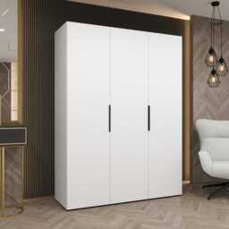 Marbella I Hinged Door Wardrobe 150cm - White 150cm - thumbnail 1