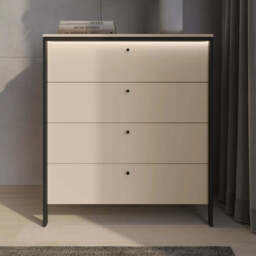 Enna EN-03 Chest Of Drawers 101cm - Beige 101cm - thumbnail 1