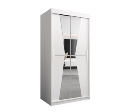 Morocco Sliding Door Wardrobe 100cm - White 100cm - thumbnail 2