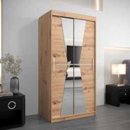 Morocco Sliding Door Wardrobe 100cm - White 100cm - thumbnail 5