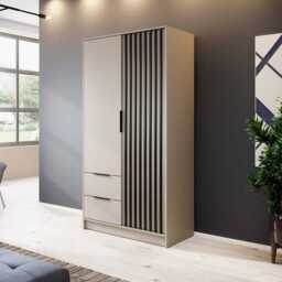 Nelly Hinged Door Wardrobe 105cm - Oak Artisan 105cm - thumbnail 2