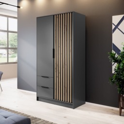 Nelly Hinged Door Wardrobe 105cm - Oak Artisan 105cm - thumbnail 7