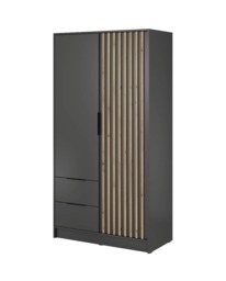 Nelly Hinged Door Wardrobe 105cm - Oak Artisan 105cm - thumbnail 8