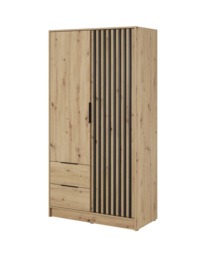 Nelly Hinged Door Wardrobe 105cm - Oak Artisan 105cm - thumbnail 5