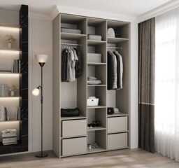Como II Hinged Door Wardrobe 140cm - Cashmere 140cm - thumbnail 6