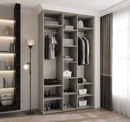Como II Hinged Door Wardrobe 140cm - Cashmere 140cm - thumbnail 5