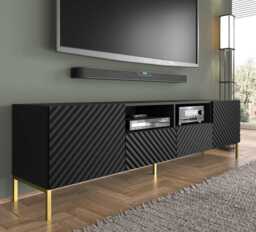 Surf TV Cabinet 200cm - Black 200cm - thumbnail 8