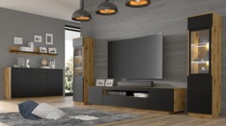 Aura Tall Display Cabinet 37cm - Oak Artisan 37cm - thumbnail 7