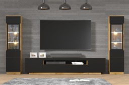 Aura Tall Display Cabinet 37cm - Oak Artisan 37cm - thumbnail 8
