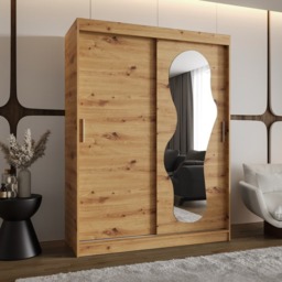 Ultra Sliding Door Wardrobe 150cm - Black 150cm - thumbnail 5