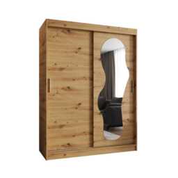 Ultra Sliding Door Wardrobe 150cm - Black 150cm - thumbnail 6