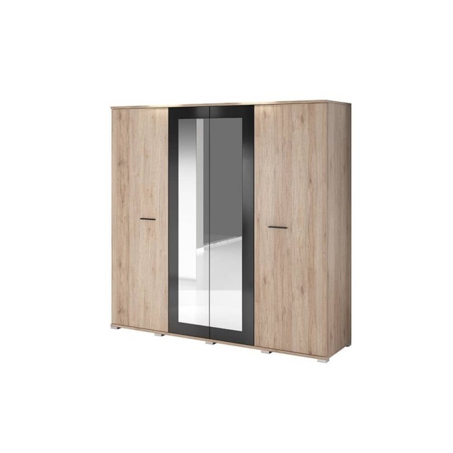 Bari Hinged Door Wardrobe 200cm - Oak San Remo 200cm - image 1