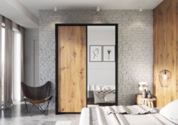 Arti 21 - 2 Sliding Door Wardrobe 160cm - Oak Artisan 160cm - thumbnail 4