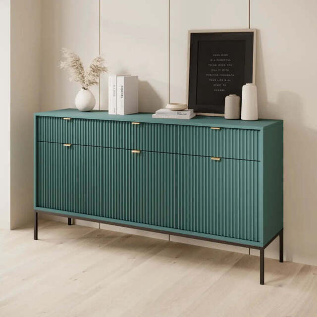 Nova Large Sideboard Cabinet 154cm - Green 154cm - image 1