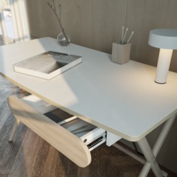 Match MW-01 Desk 135cm - White 135cm - thumbnail 5
