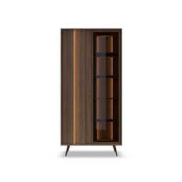 Amaro Tall Display Cabinet 94cm - Oak Dunin 94cm - thumbnail 8