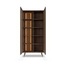 Amaro Tall Display Cabinet 94cm - Oak Dunin 94cm - thumbnail 5