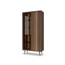 Amaro Tall Display Cabinet 94cm - Oak Dunin 94cm - thumbnail 2