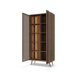 Amaro Tall Display Cabinet 94cm - Oak Dunin 94cm - thumbnail 3