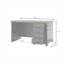 Evora Office Desk 140cm - Green 140cm - thumbnail 4