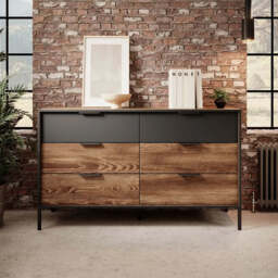 Milton Chest Of Drawers 137cm - Oak Chestnut 137cm - thumbnail 1