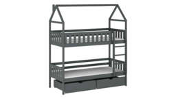 Wooden Bunk Bed Gaja With Storage - White Without Mattresses - thumbnail 8