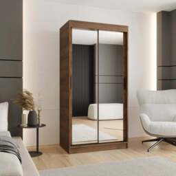 Rubino T3 Sliding Door Wardrobe 100cm - Cashmere 100cm - thumbnail 2