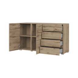 Visby Sideboard Cabinet 138cm - Black 138cm - thumbnail 4