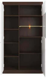 Bordo 06 Display Cabinet - 86cm White Gloss - thumbnail 3