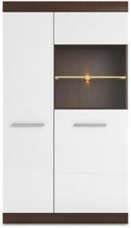 Bordo 06 Display Cabinet - 86cm White Gloss - thumbnail 2