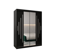 York I Sliding Door Wardrobe 150cm - White 150cm - thumbnail 6