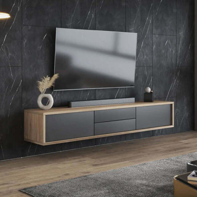 Frida 39 Floating TV Cabinet 180cm - Anthracite 180cm - image 1