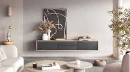 Frida 39 Floating TV Cabinet 180cm - Anthracite 180cm - thumbnail 6