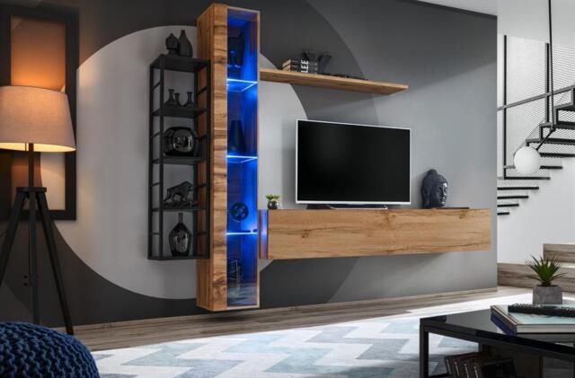 "Switch Metal VII Entertainment Unit For TVs Up To 75"" - 240cm Oak Wotan" - image 1