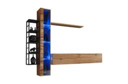 "Switch Metal VII Entertainment Unit For TVs Up To 75"" - 240cm Oak Wotan" - thumbnail 8