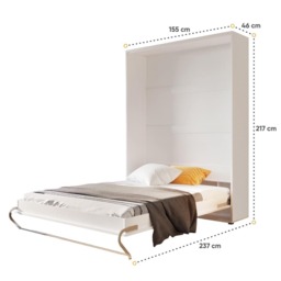 CP-01 Vertical Wall Bed Concept 140cm - Grey Matt 140 x 200cm - thumbnail 4